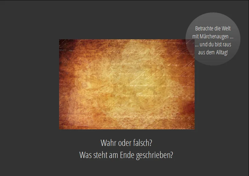 Märchenaugen: Dokument