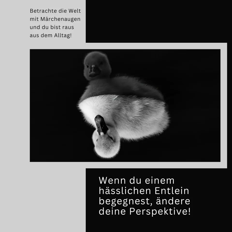 Märchenaugen: Motiv einer Ente verdreht