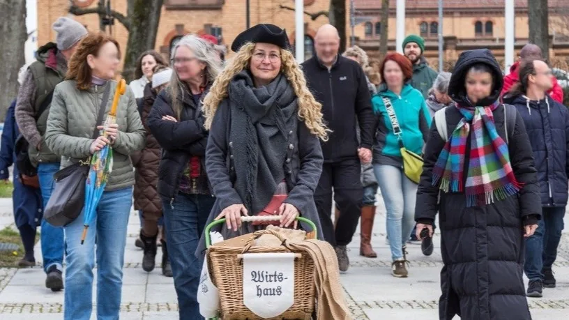 die Erzählerin bei der Escape-Tour