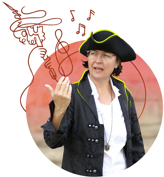 Die Märchenerzählerin beim Erzählen