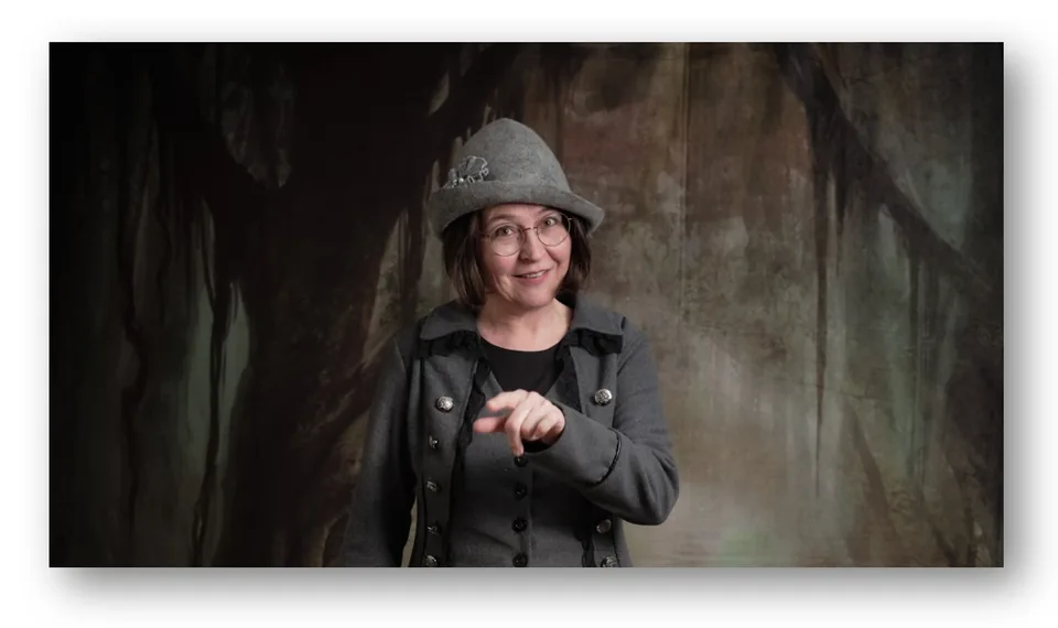Xenia Busam in der Rolle der Schwarzen Lies in Ludwigsburg
