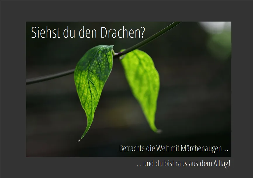 Märchenaugen: 2 grüne Blätter