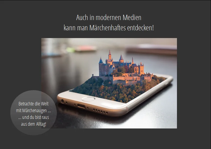 Märchenaugen: Handy mit 3D Burg
