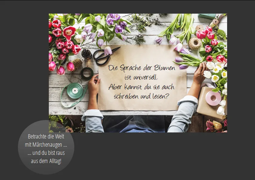 Märchenaugen: Blumentisch