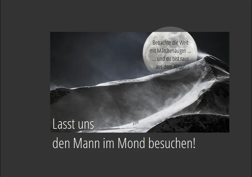 Märchenaugen: hoher Berg