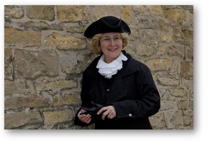 Xenia Busam in der Rolle des Baders Johann
